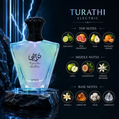 AFNAN PERFUMES Turathi Electric - Eau de Parfum 90ml - Gambar 4