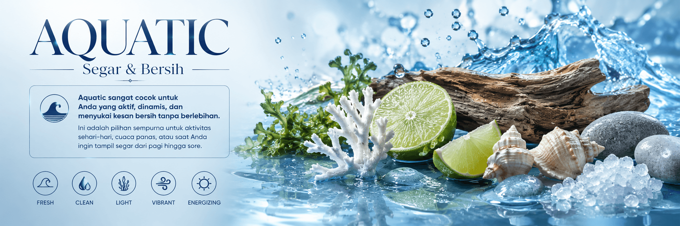 AQUATIC Fragrance Notes Banner