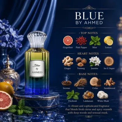 AHMED AL MAGHRIBI Blue - Extrait de Parfum 100ml - Gambar 3