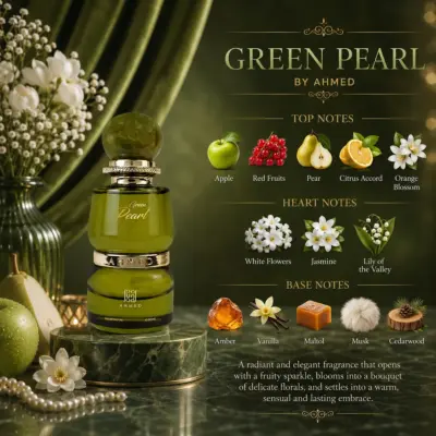 AHMED AL MAGHRIBI Green Pearl - Eau de Parfum 80ml - Gambar 4