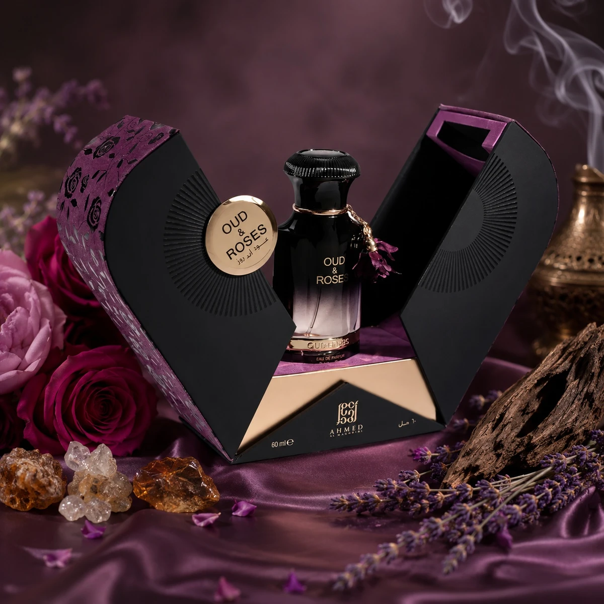 Ahmed Al Maghribi Oud & Roses - Extrait de Parfum