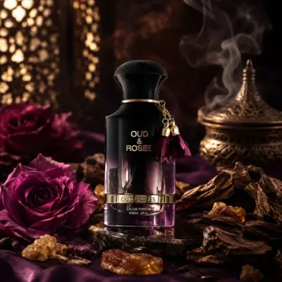 AHMED AL MAGHRIBI Oud & Roses - Extrait de Parfum 60ml - Gambar 5