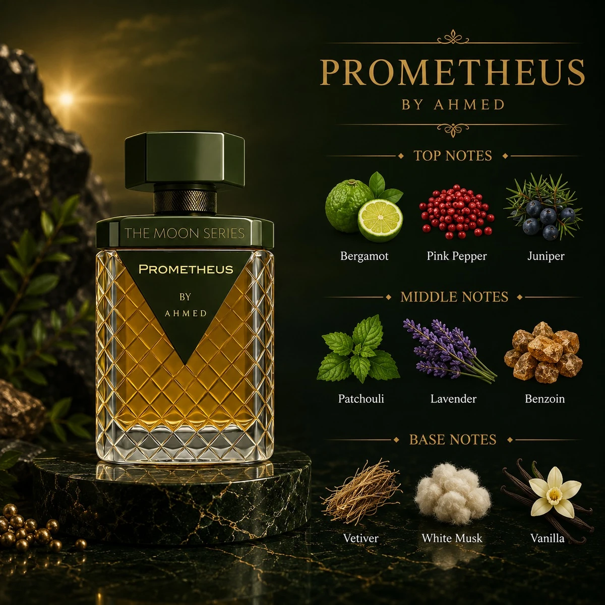 AHMED AL MAGHRIBI Prometheus - Extrait de Parfum 100ml - Gambar 4
