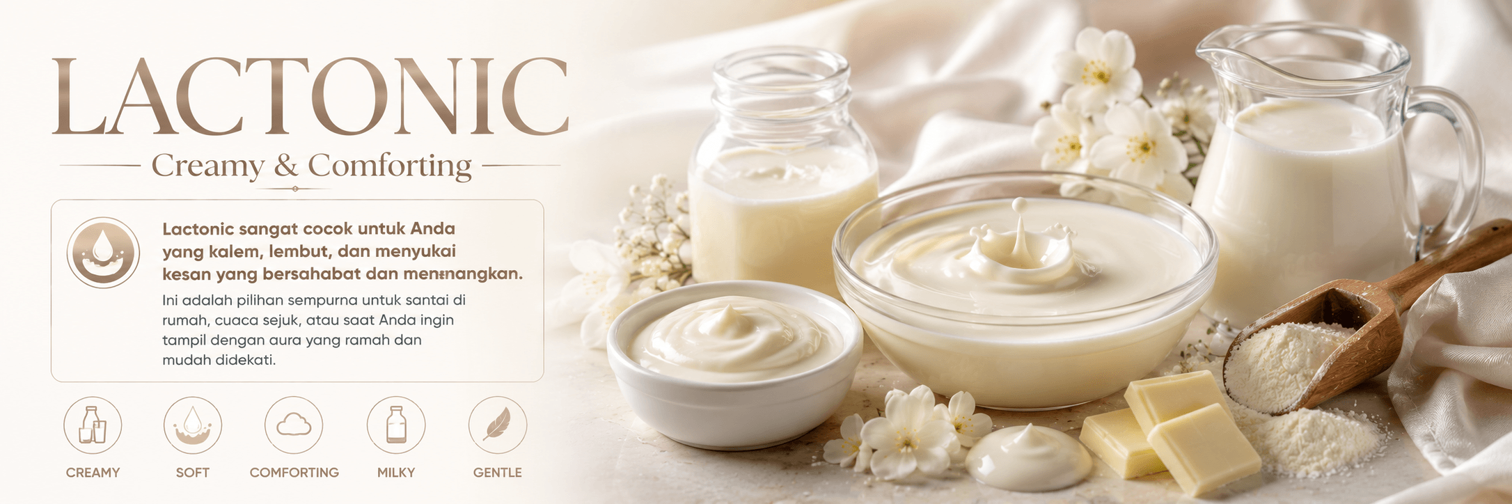 LACTONIC Fragrance Notes Banner