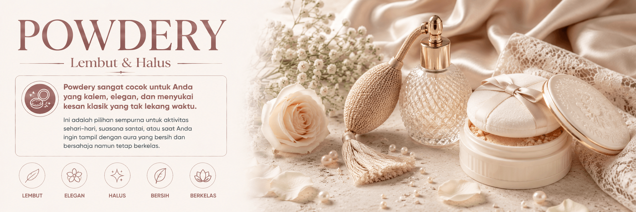 POWDERY Fragrance Notes Banner