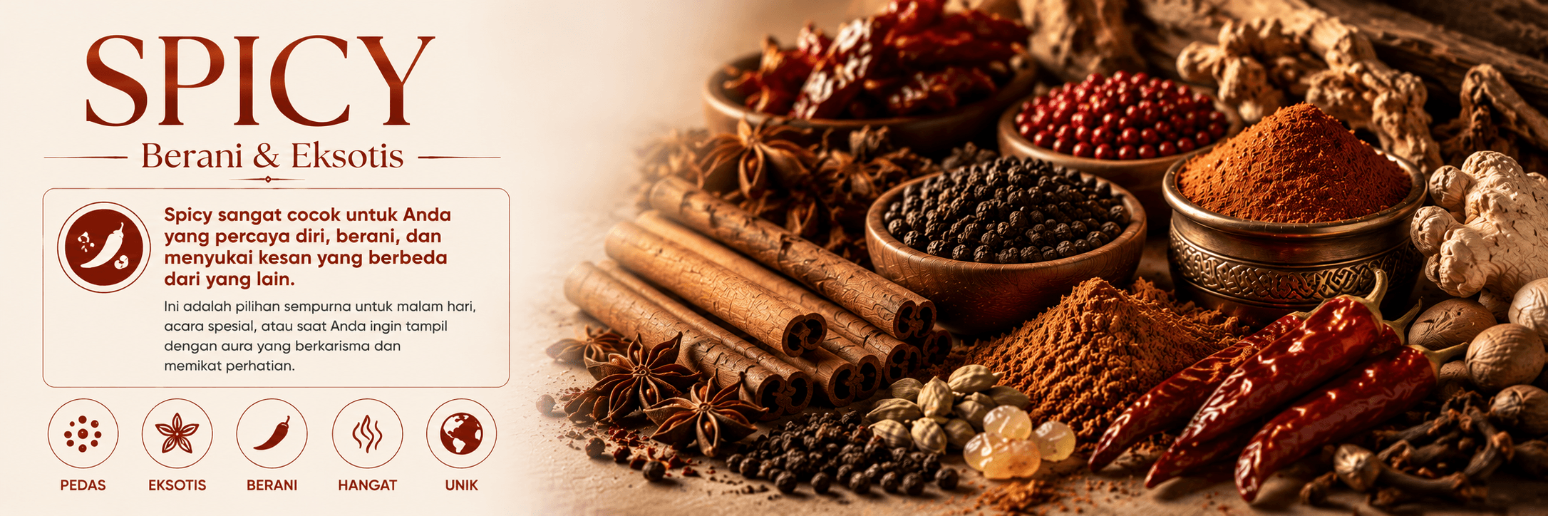 SPICY Fragrance Notes Banner