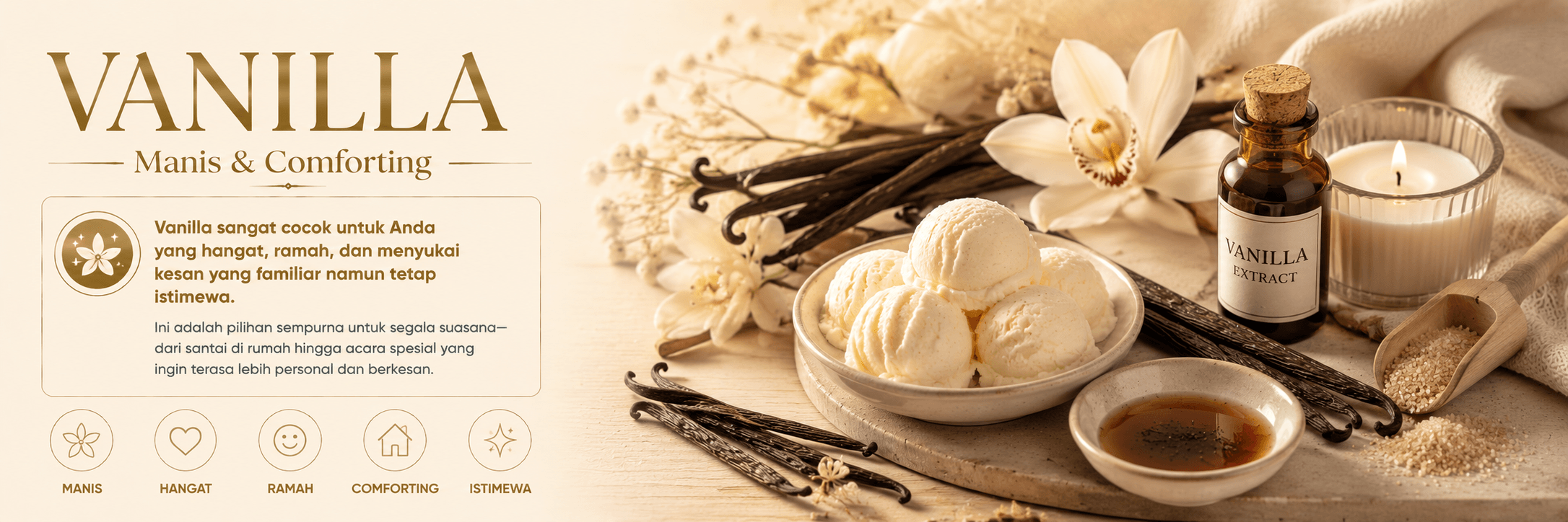 VANILLA Fragrance Notes Banner